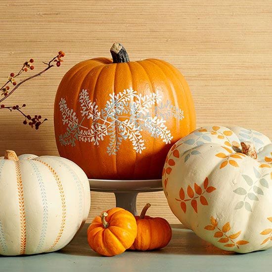 Decoration automne citrouille peinte DIY