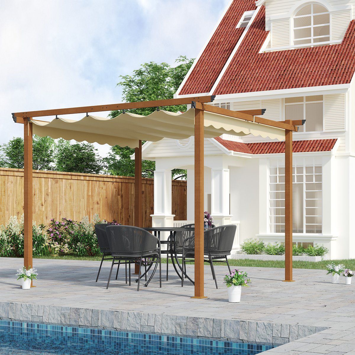 Pergola rectractable