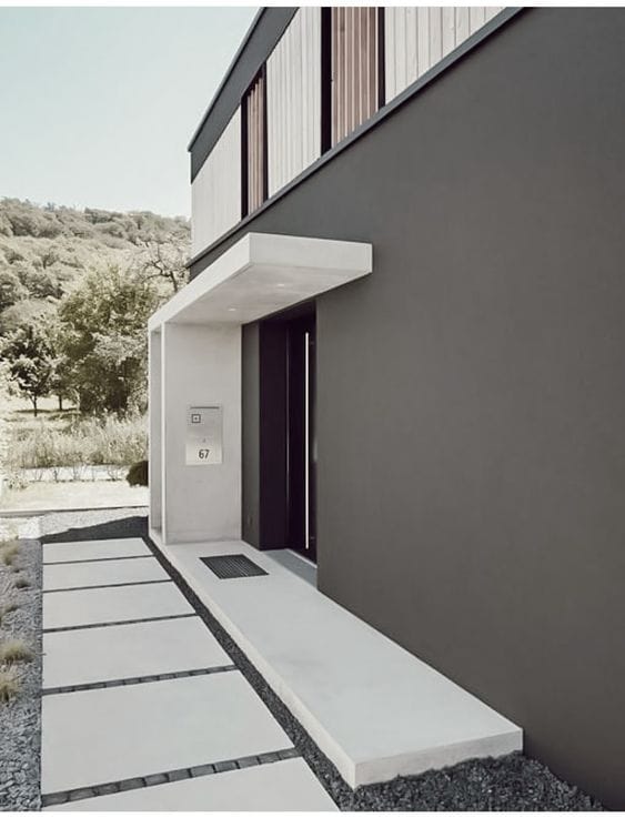 Aménagement devant maison minimaliste