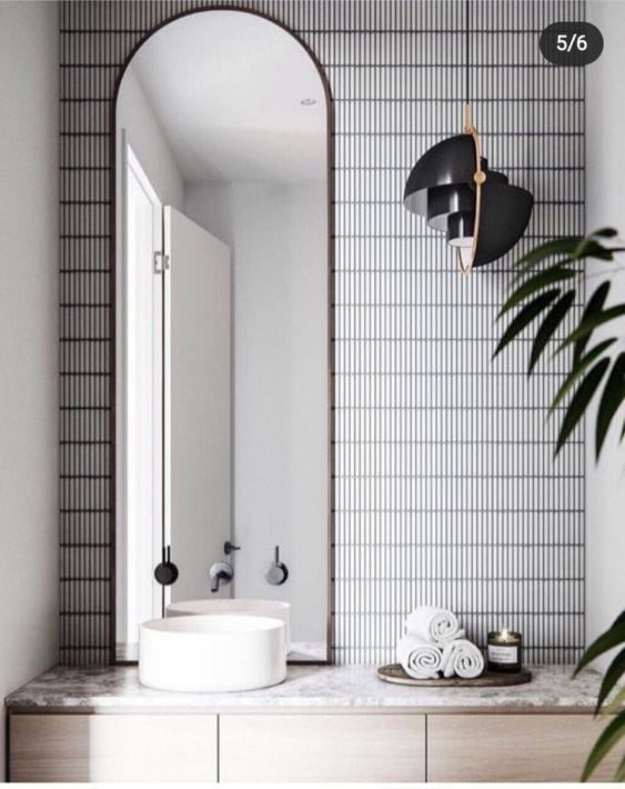 salle de bain miroir
