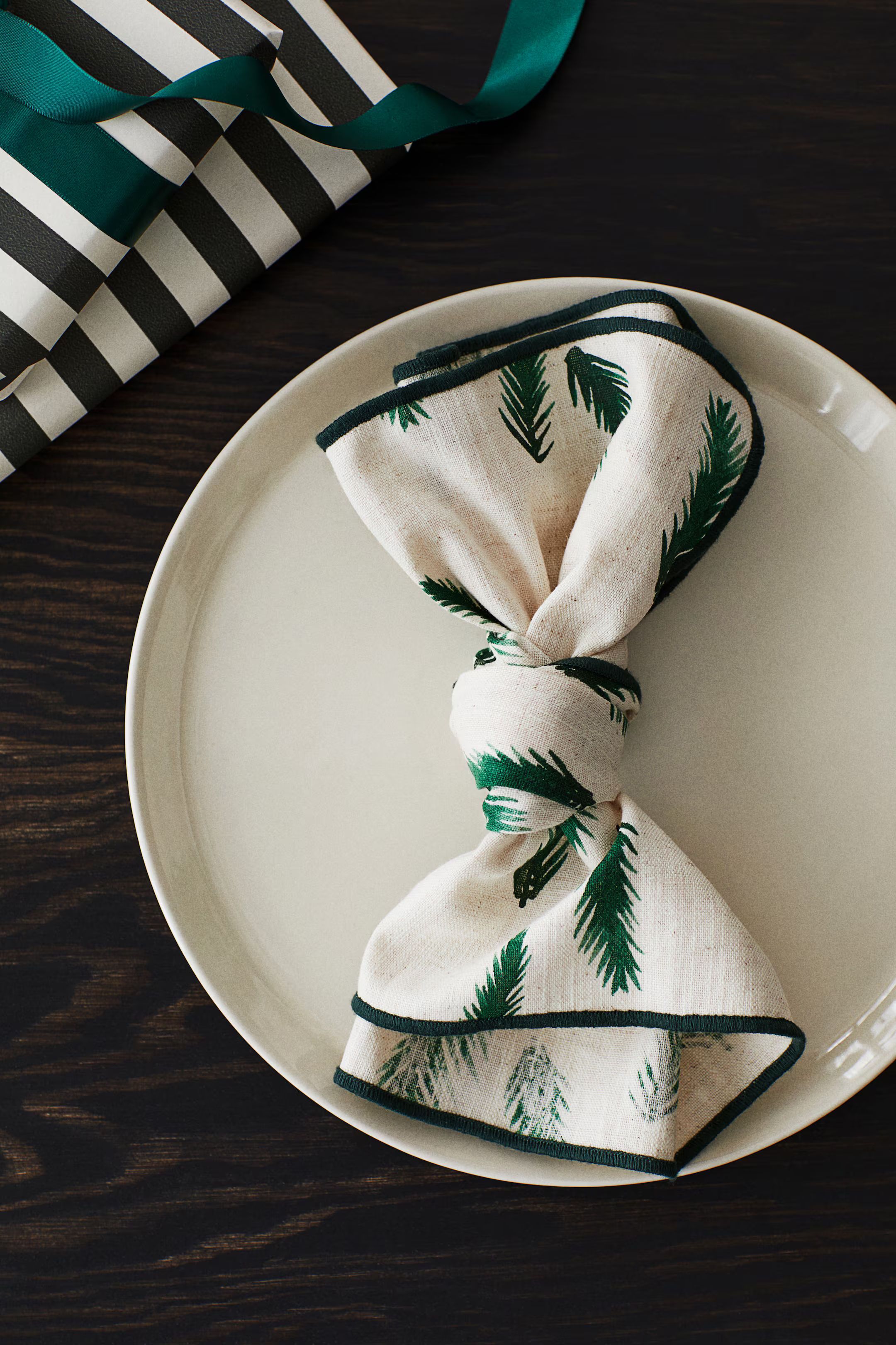 nature deco table noel