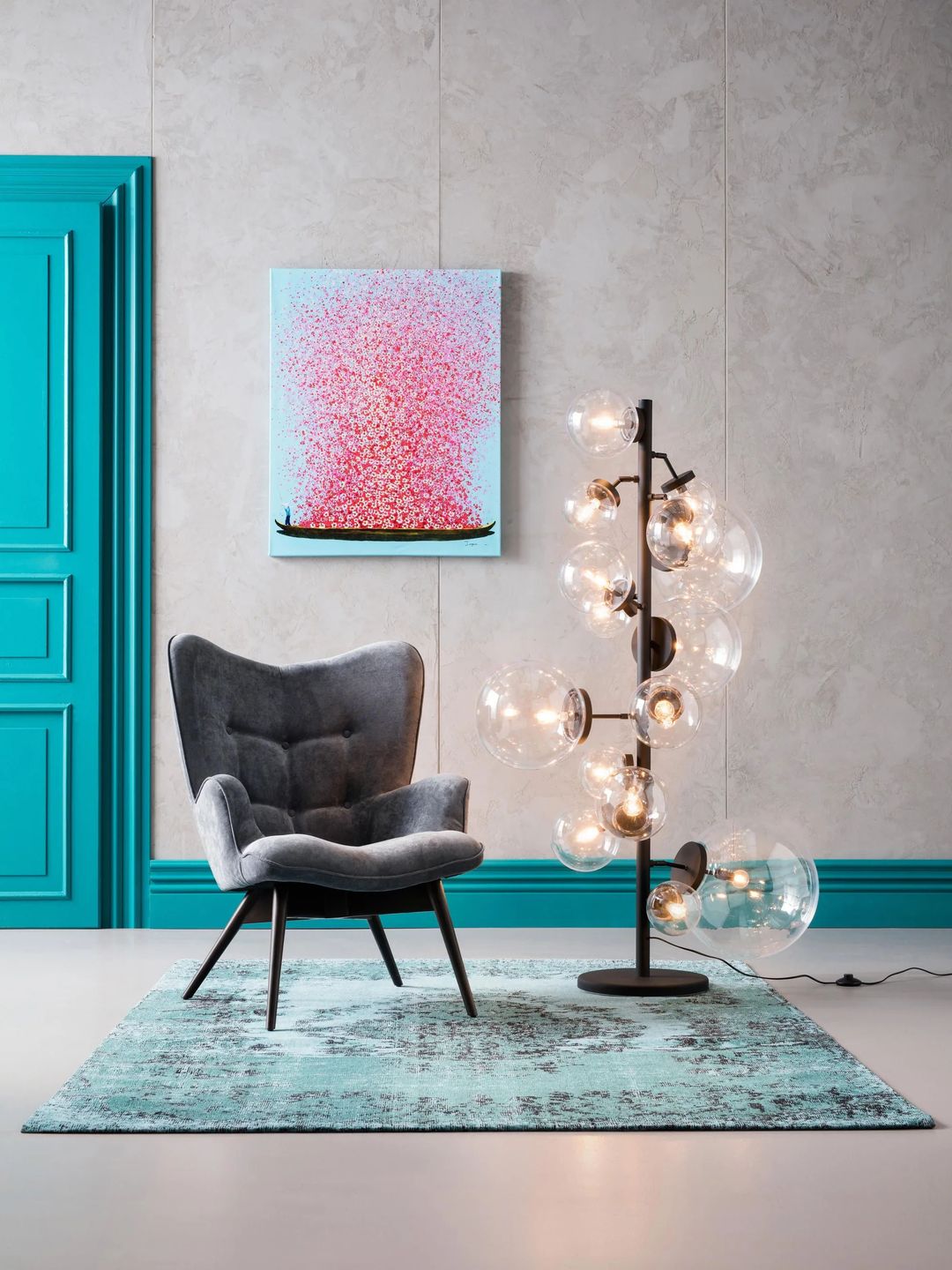 deco chambre Impression sur toile peinte à la main