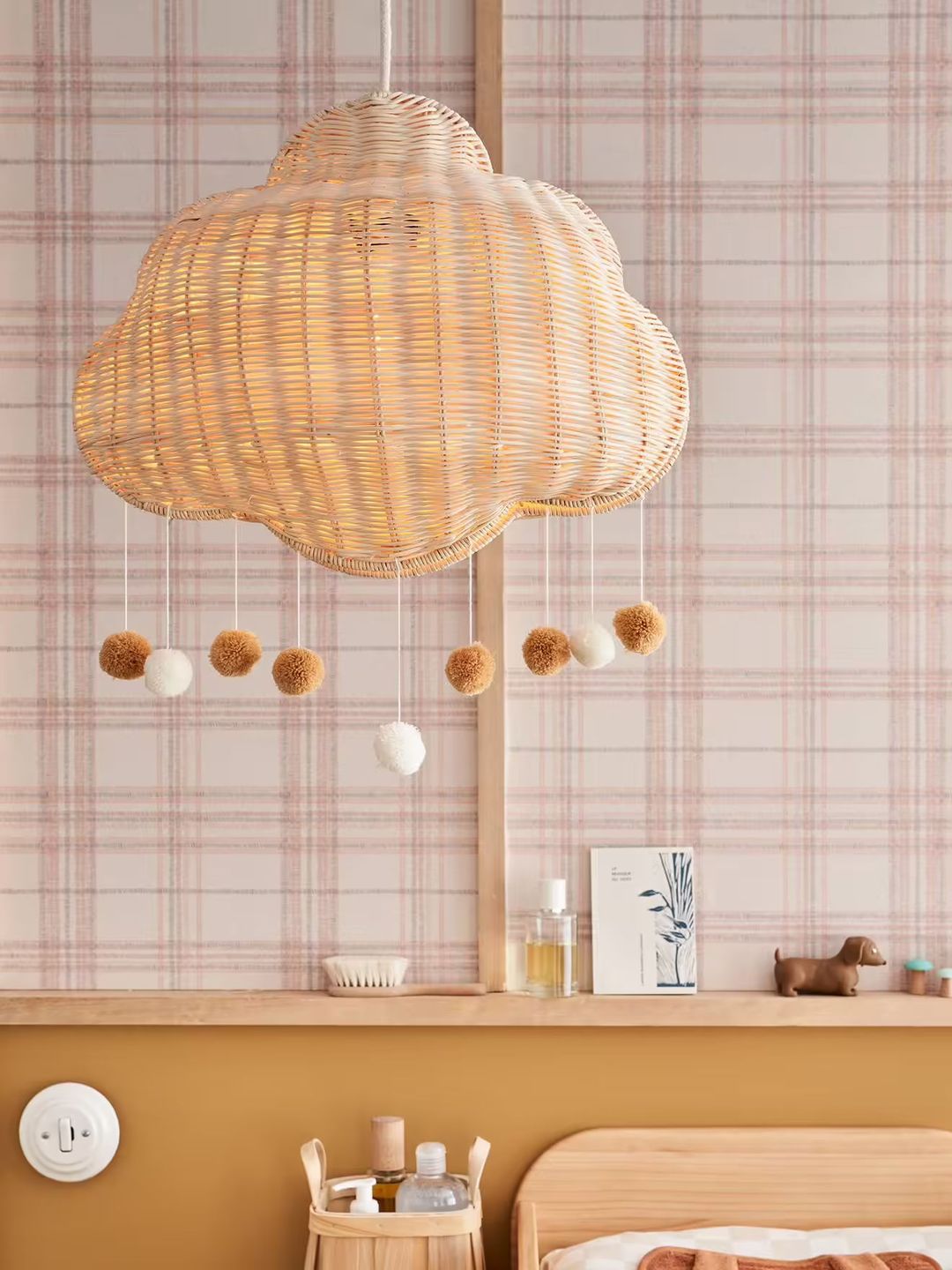 luminaire rotin