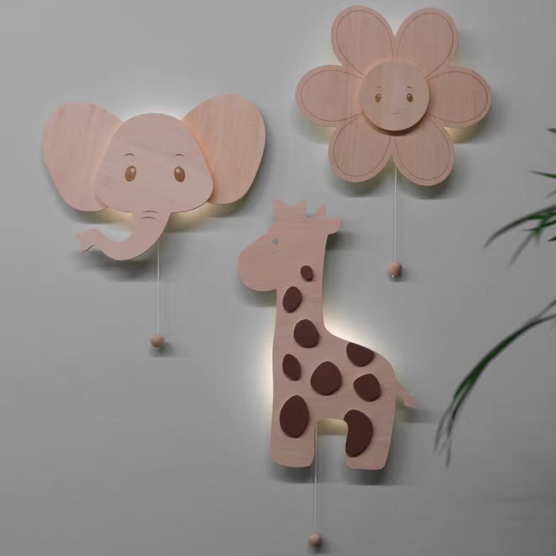 Veilleuse murale bébé sécurisée à LED, matériaux sûrs et bords arrondis