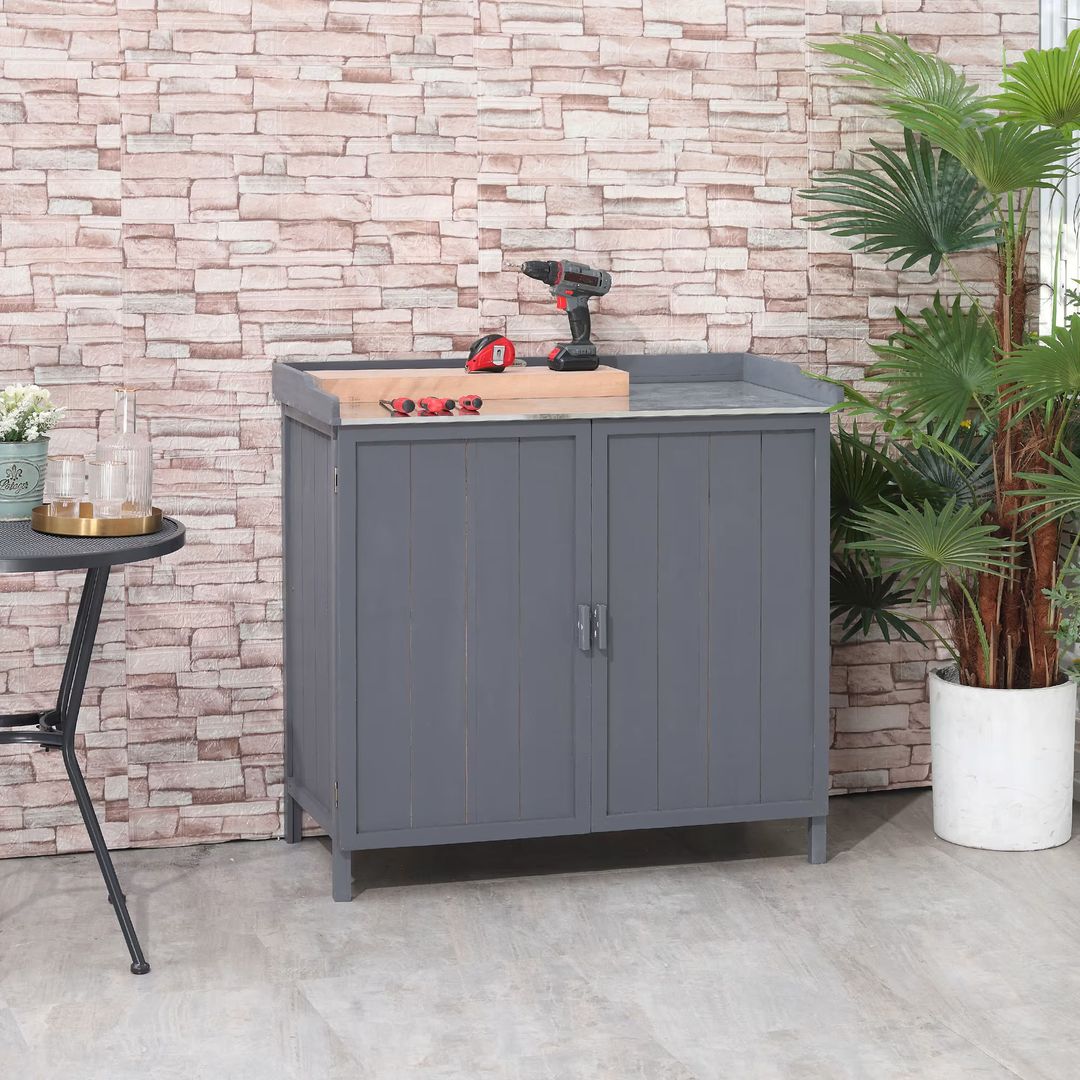Armoire rangement jardin double porte