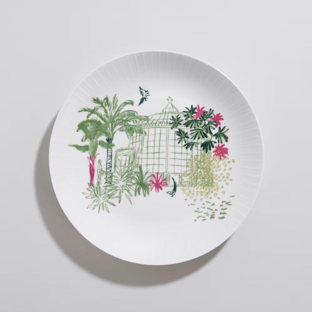 assiette plate en porcelaine