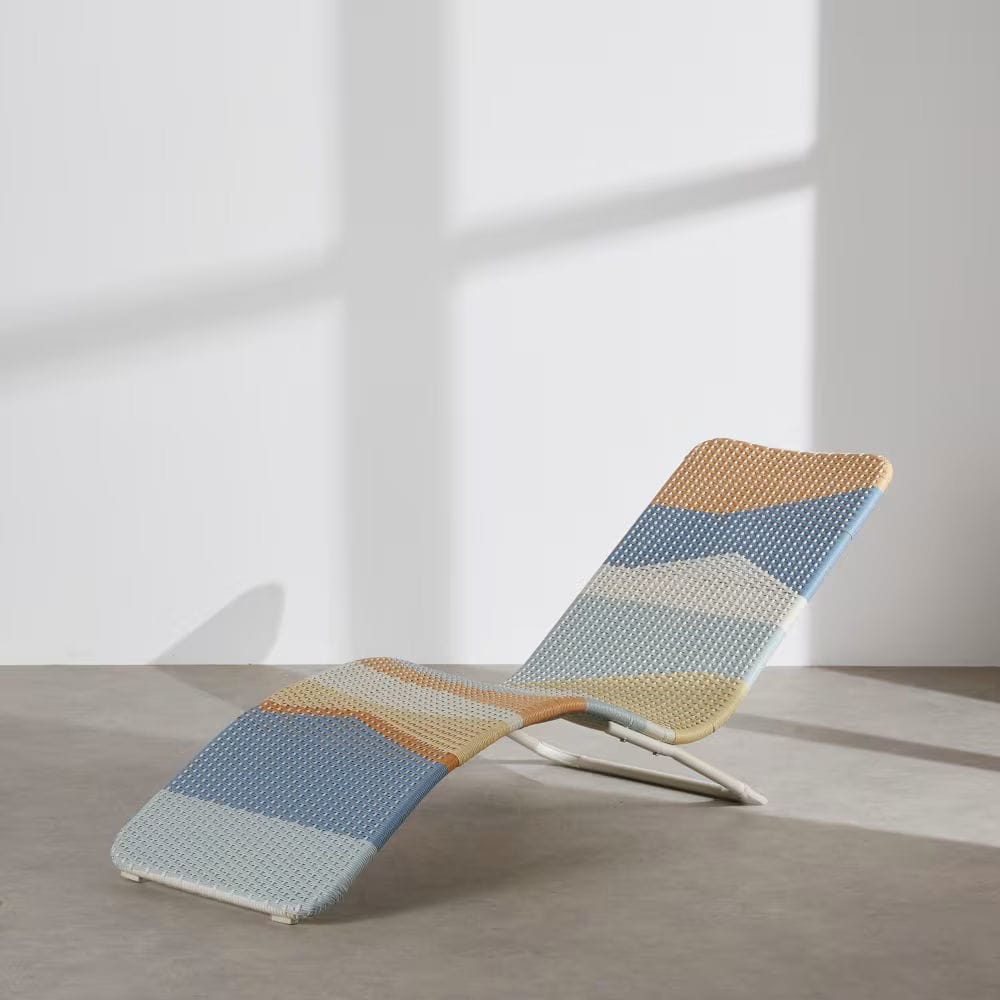 Bain de soleil en acier et résine multicolore