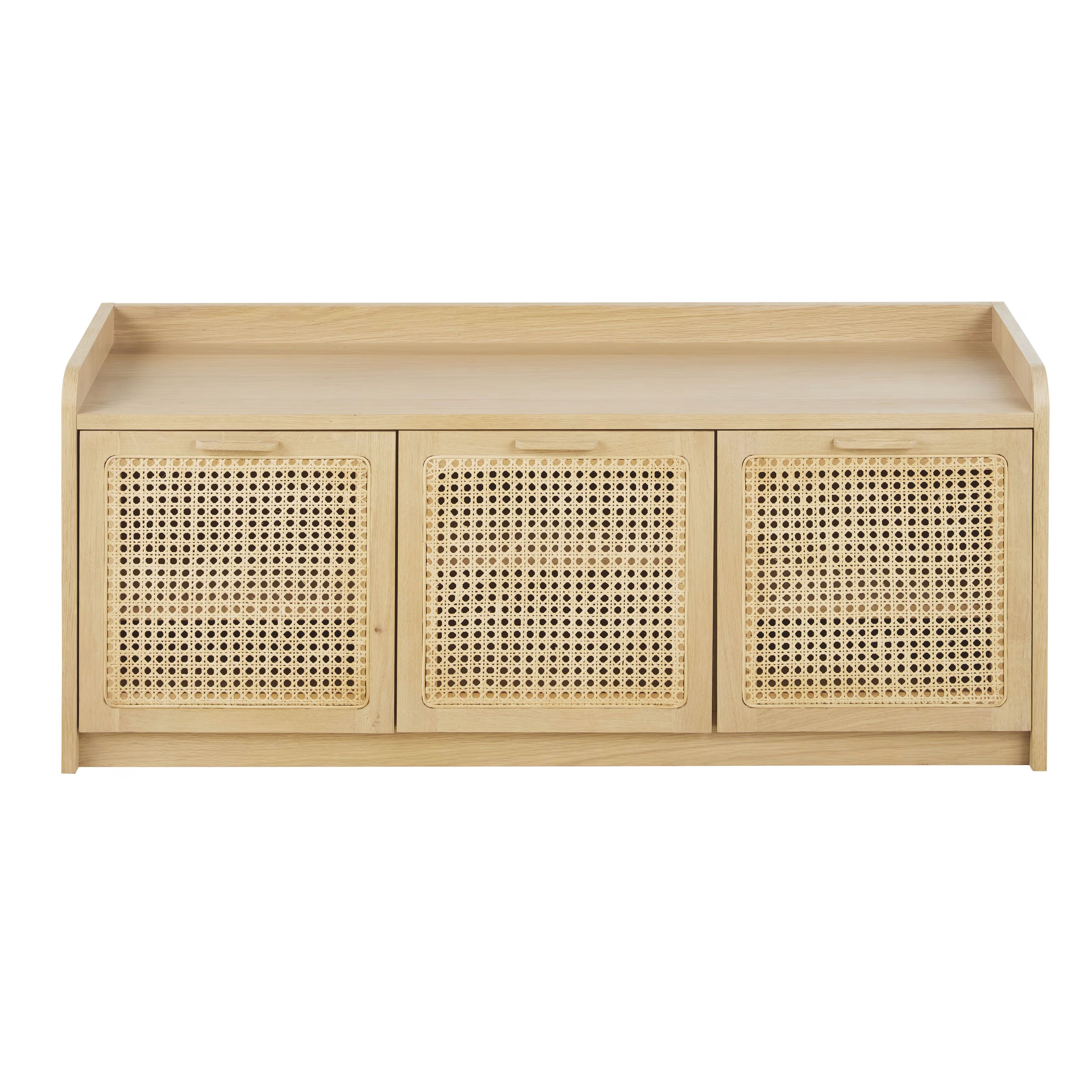 bancs d'entree en cannage rotin
