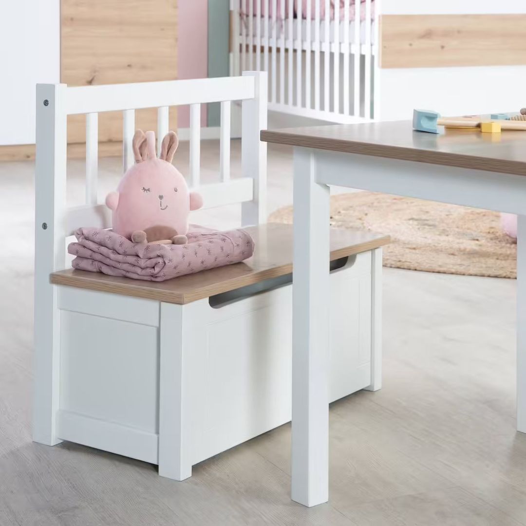 coffre à jouets banc avec dossier