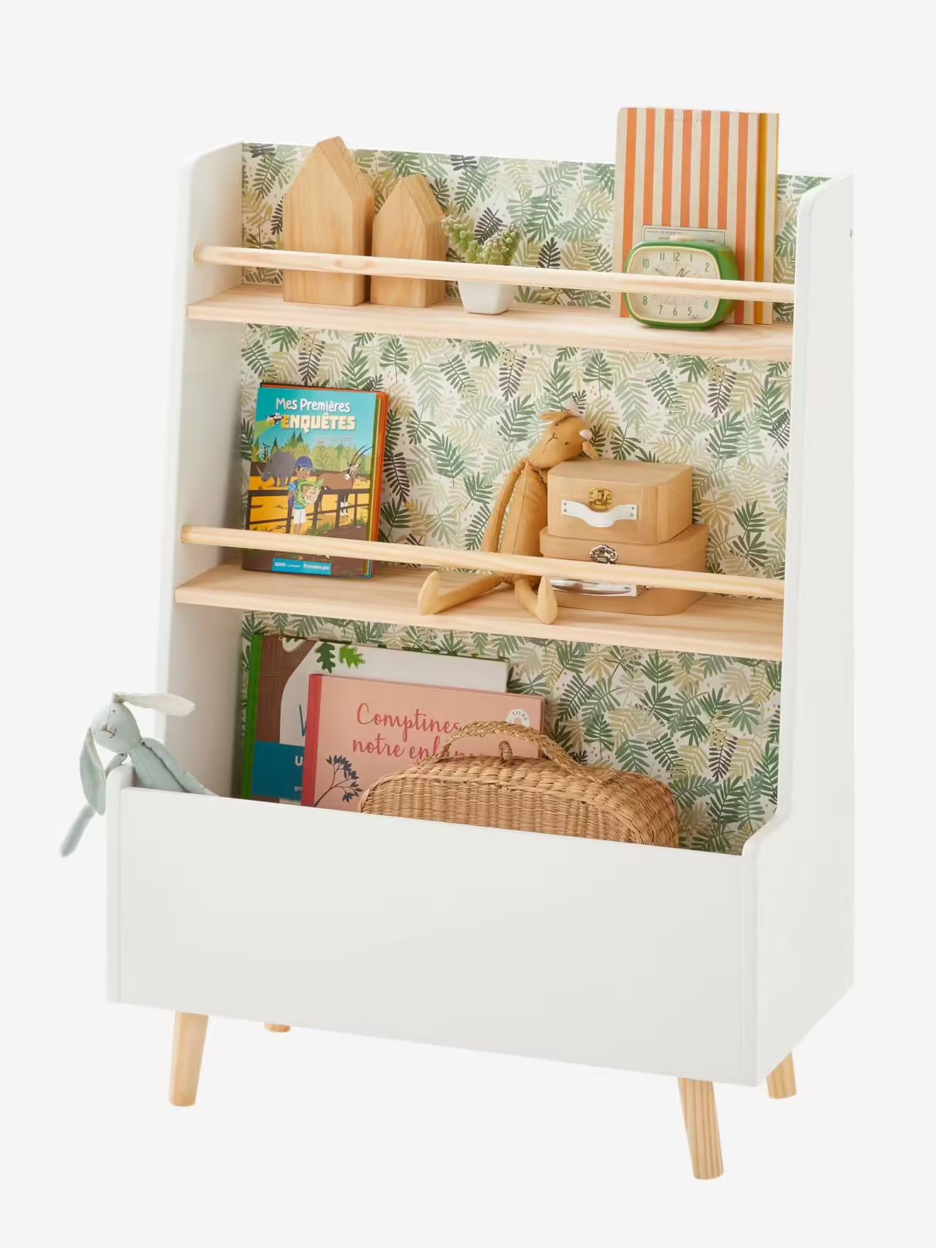 bibliotheque avec bac de rangement