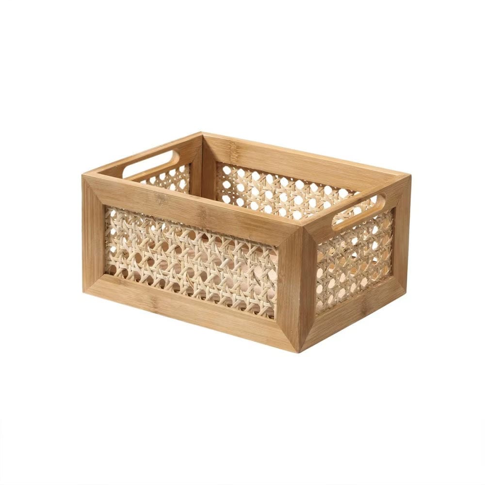 boite de rangement en rotin