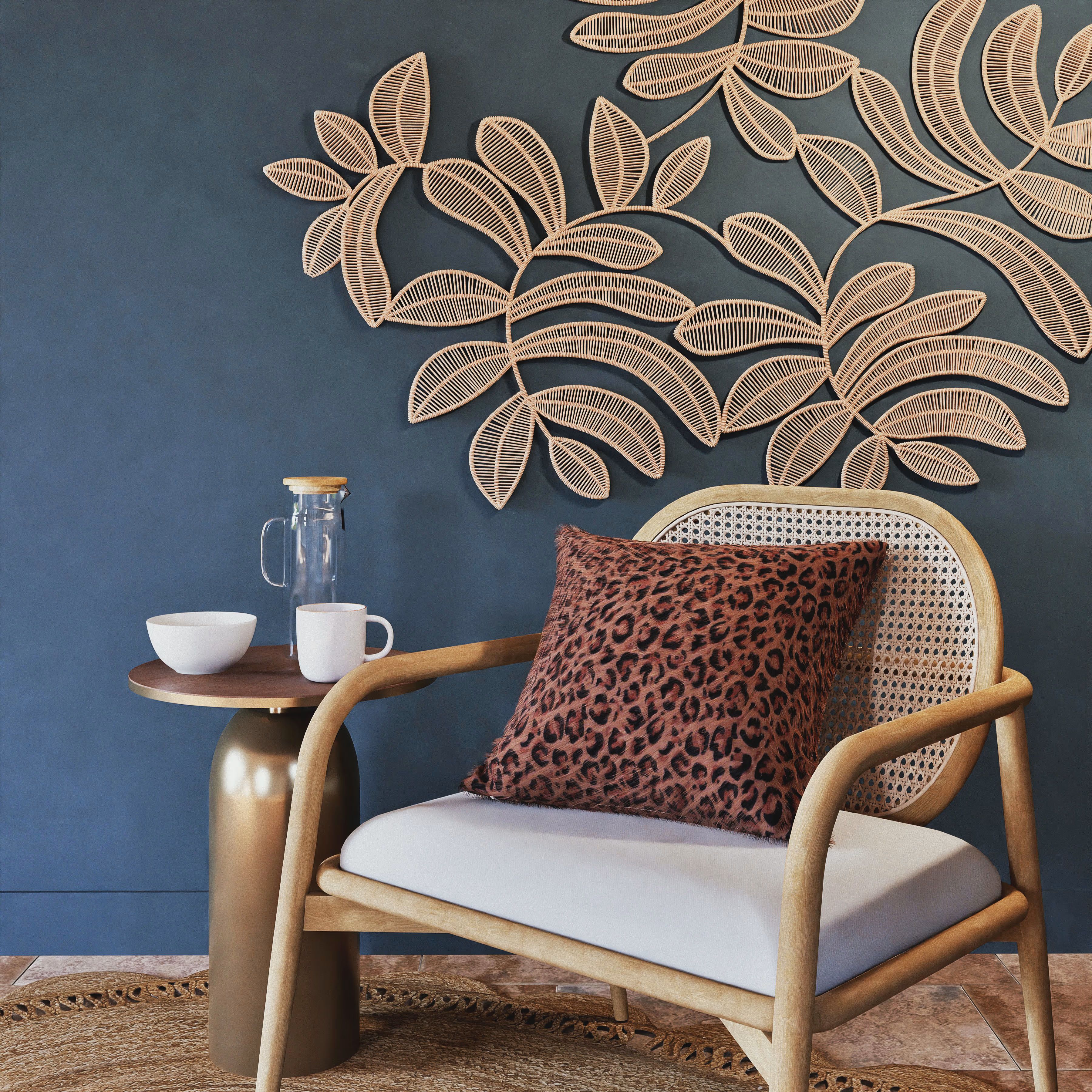 Table d’appoint en métal doré Maisons du Monde