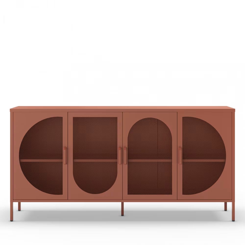 Buffet terracotta 4 portes en métal