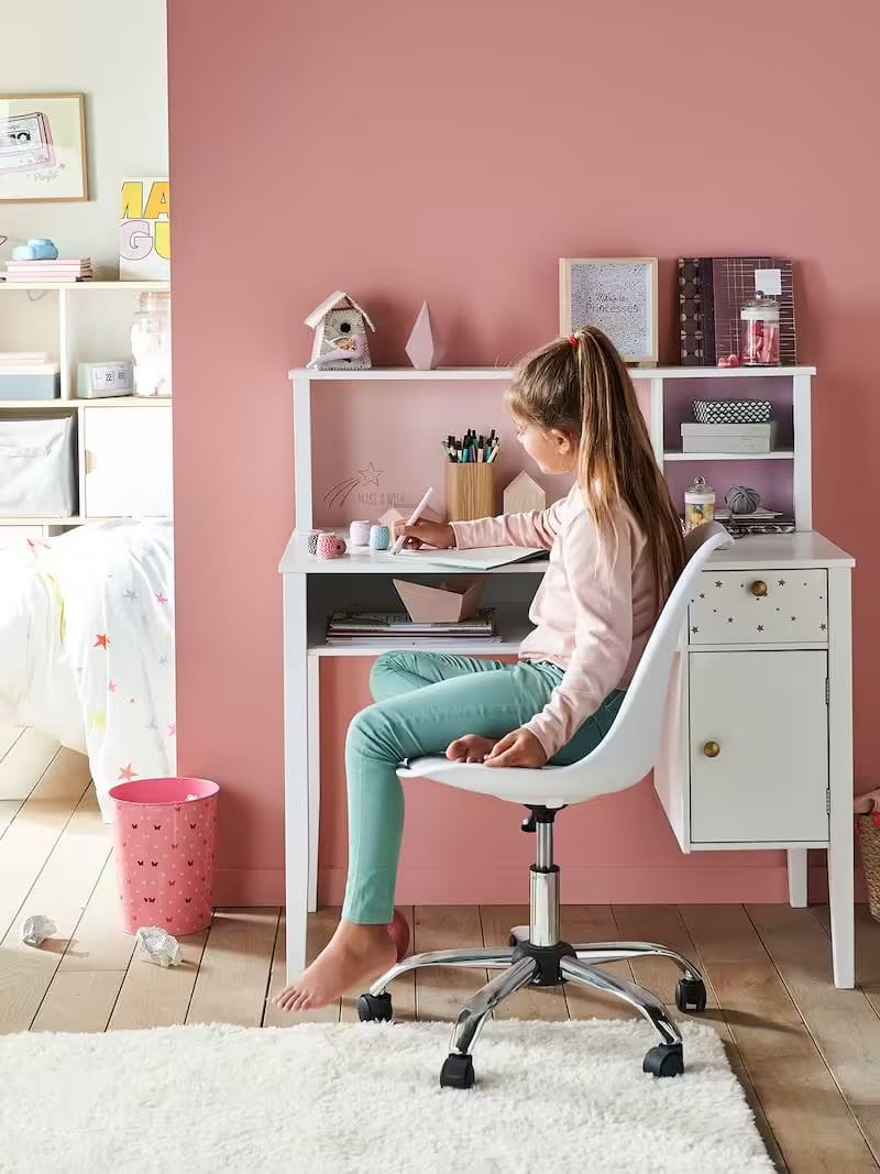 bureau fille avec rangement