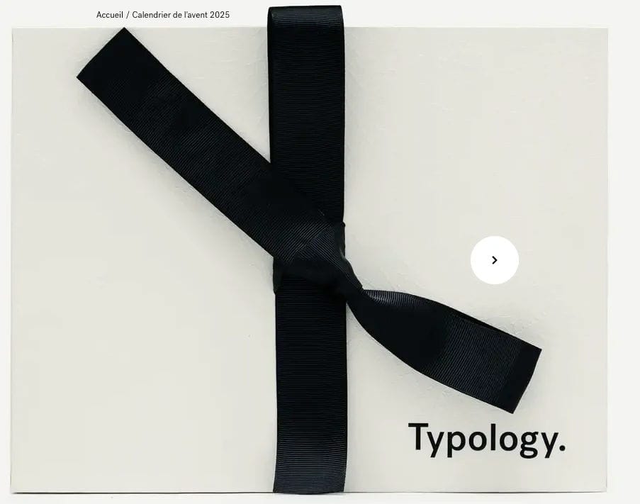 calendrier de l'avent 2025 typology