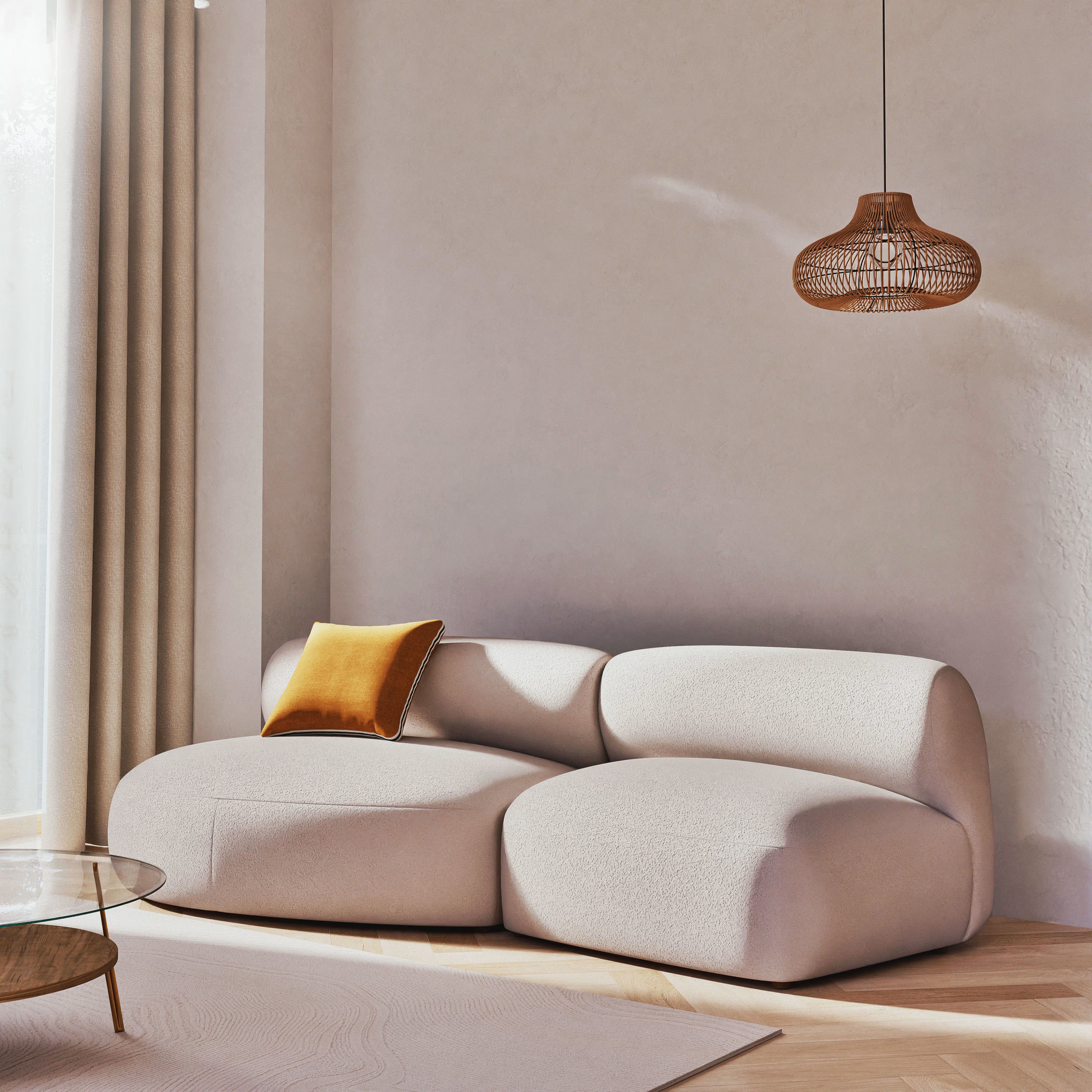 canapés design bouclettes arrondis