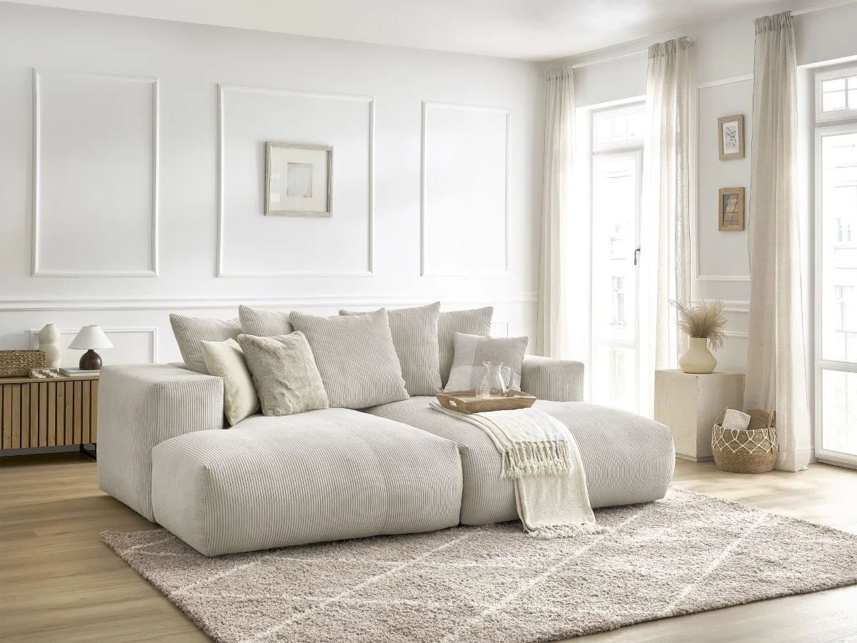 canape d'angle beige