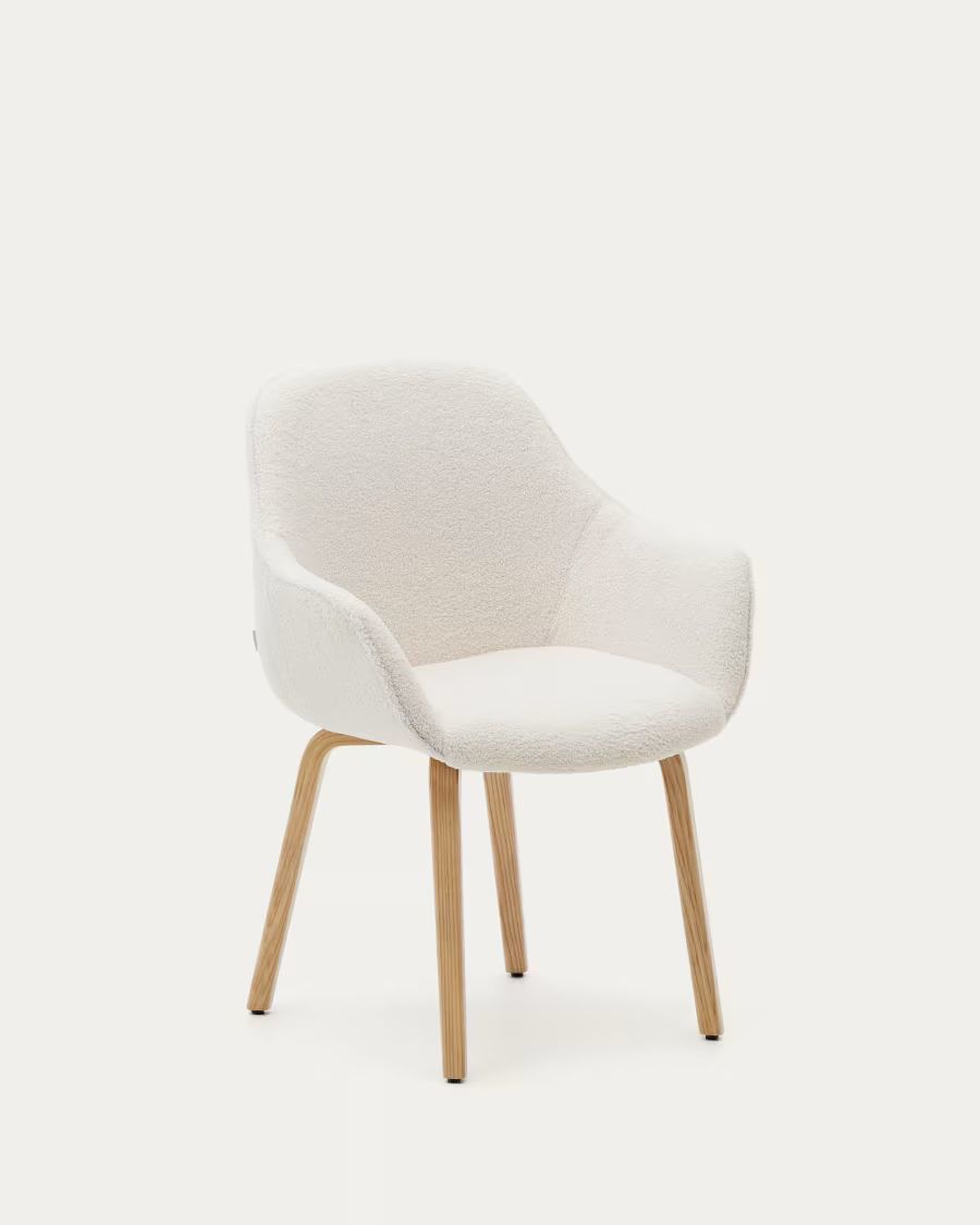 chaise bouclette et chêne