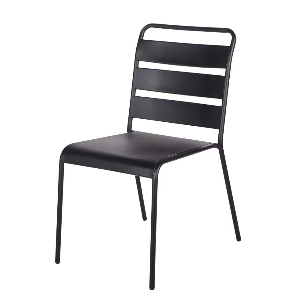 Chaise de jardin en acier noir