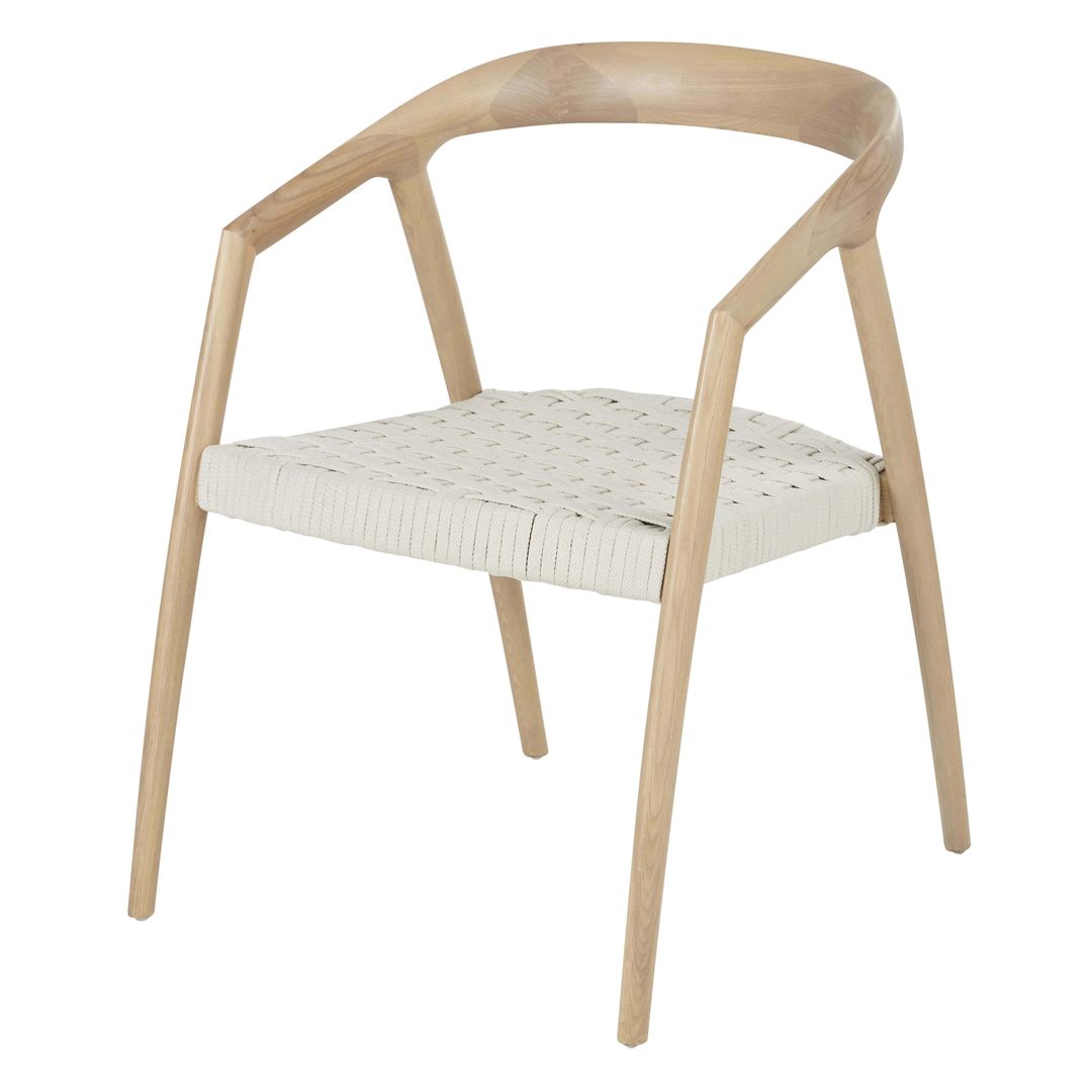 Chaise en frêne et assise en corde beige