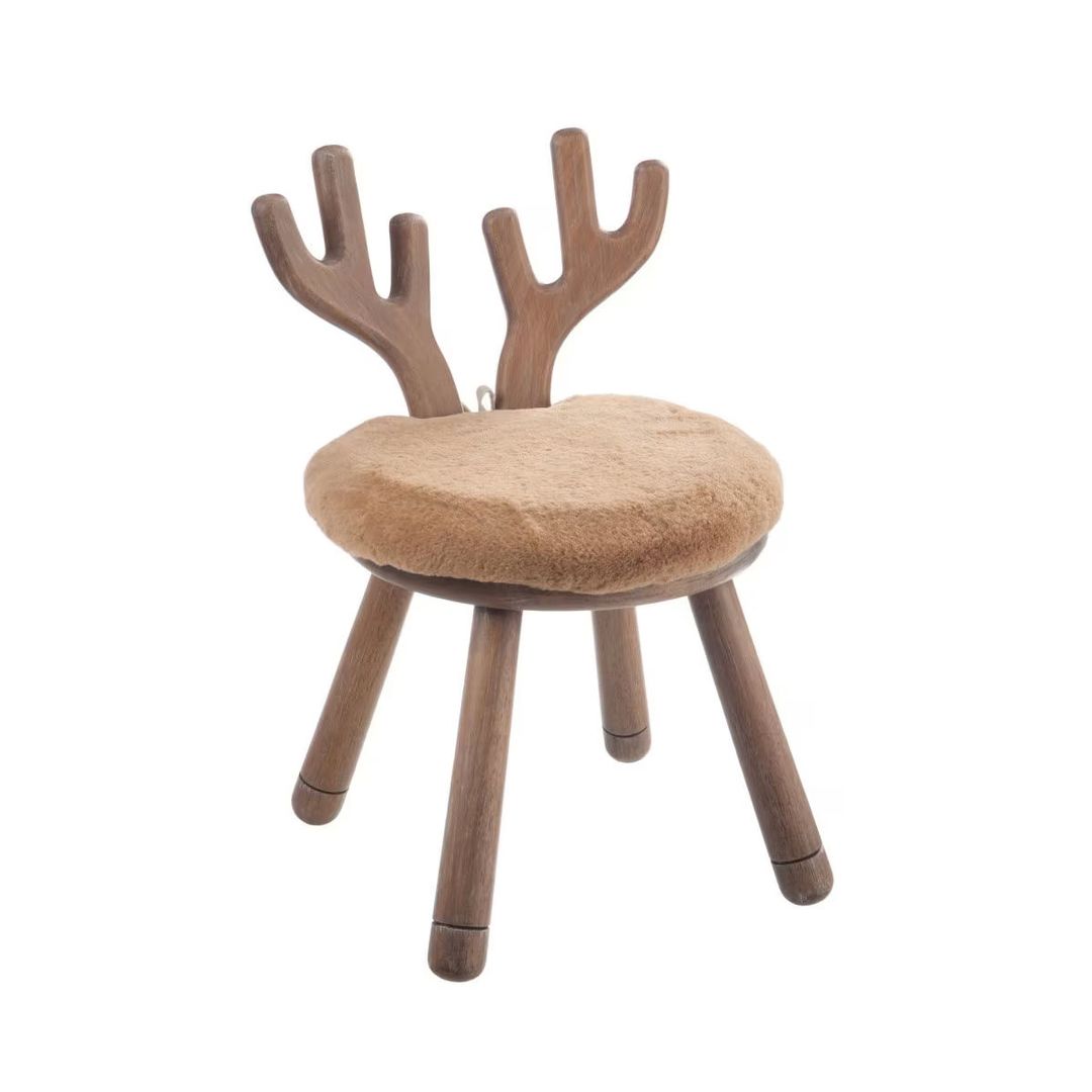 Chaise enfant en bois cerf originale