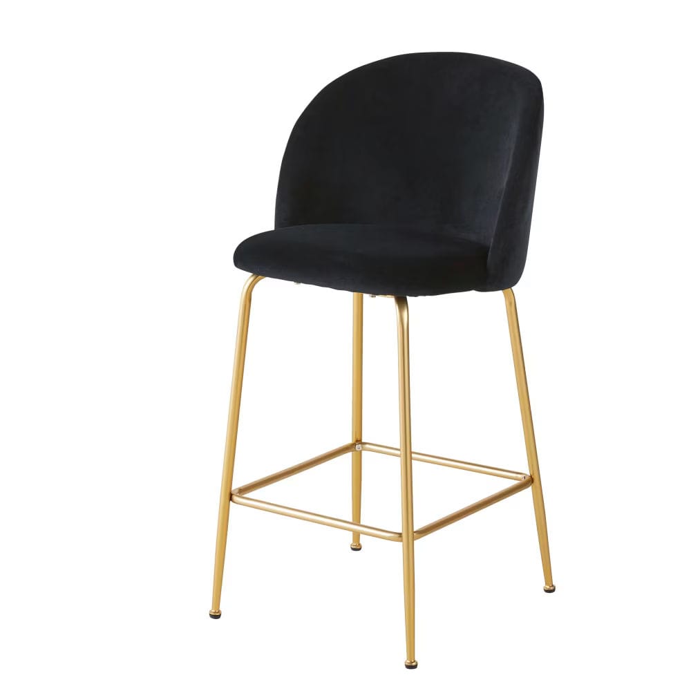 chaises hautes en acier doré