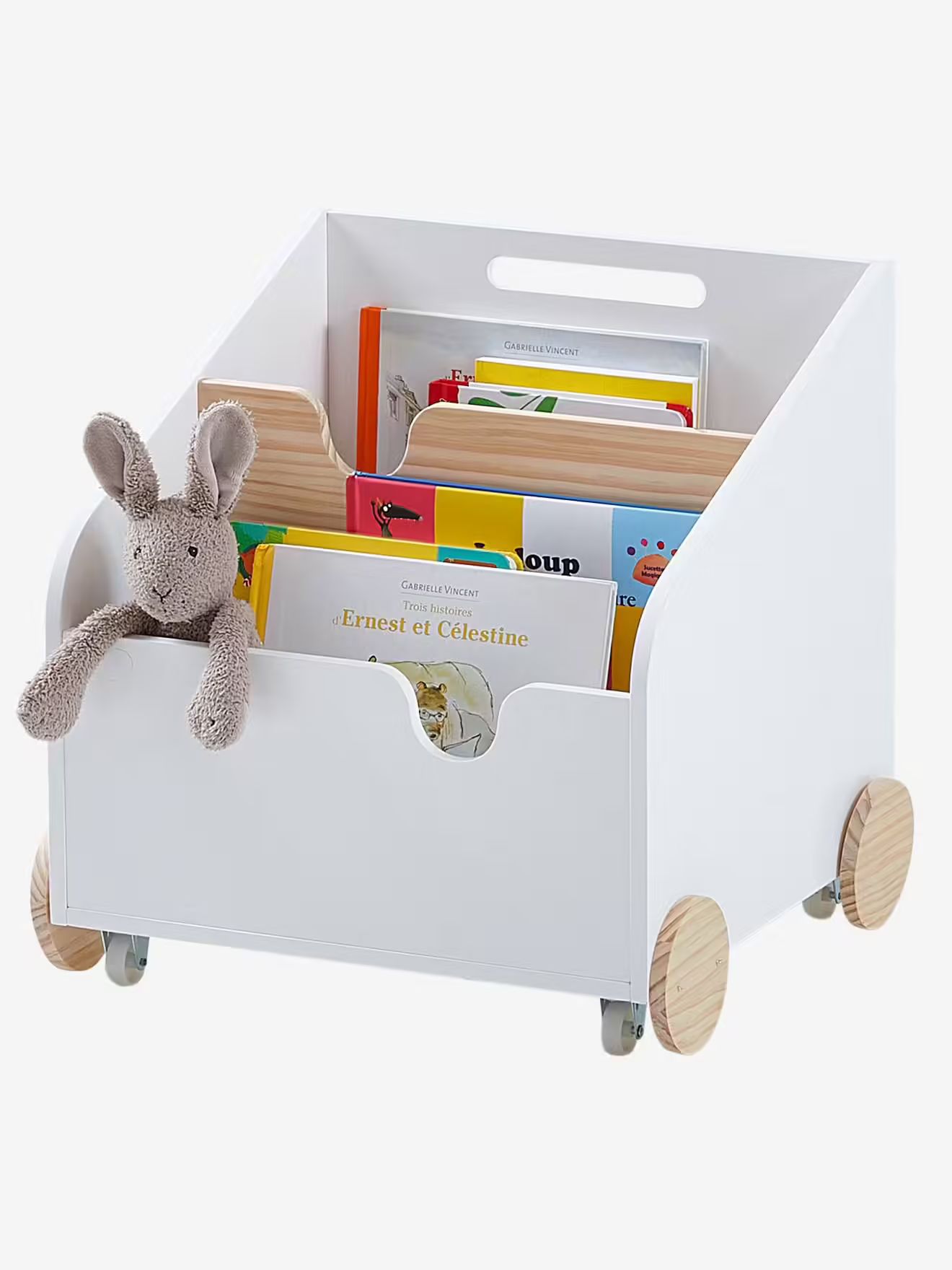 bibliotheque en bois a roulettes