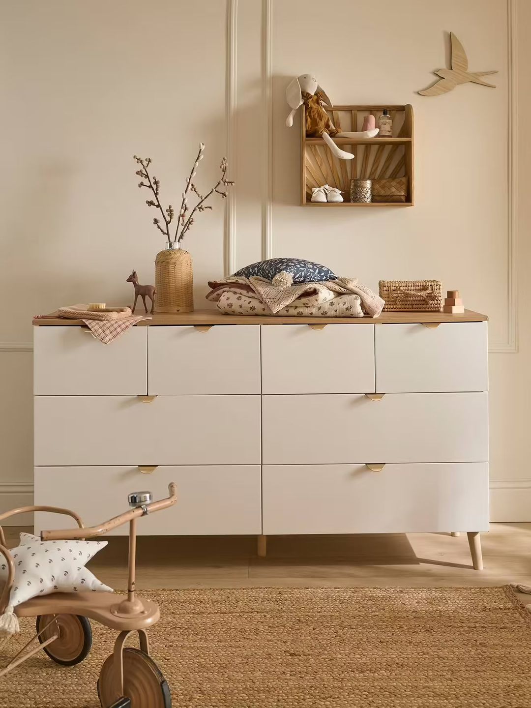 commode double avec tiroirs