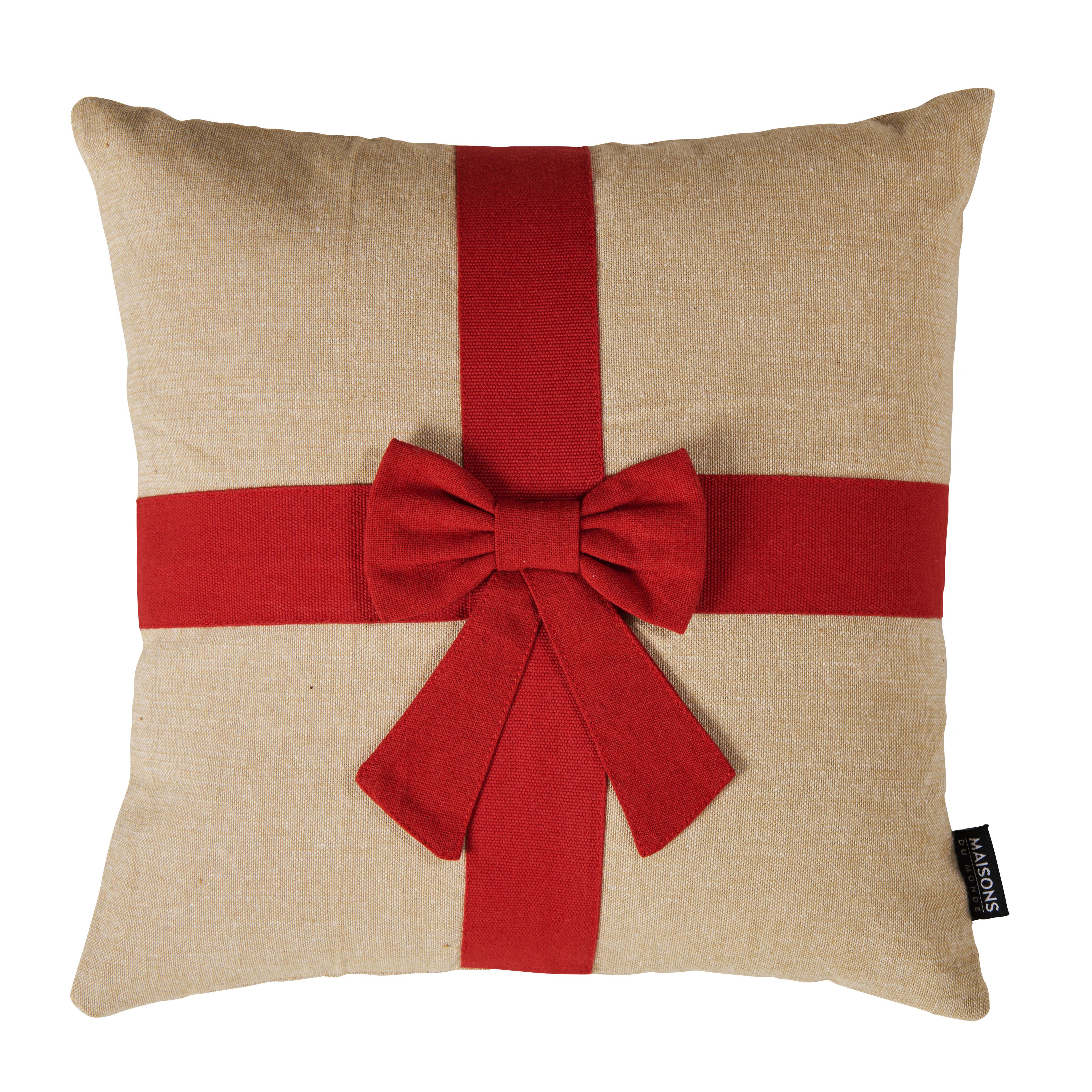 idees déco noel coussin noeud