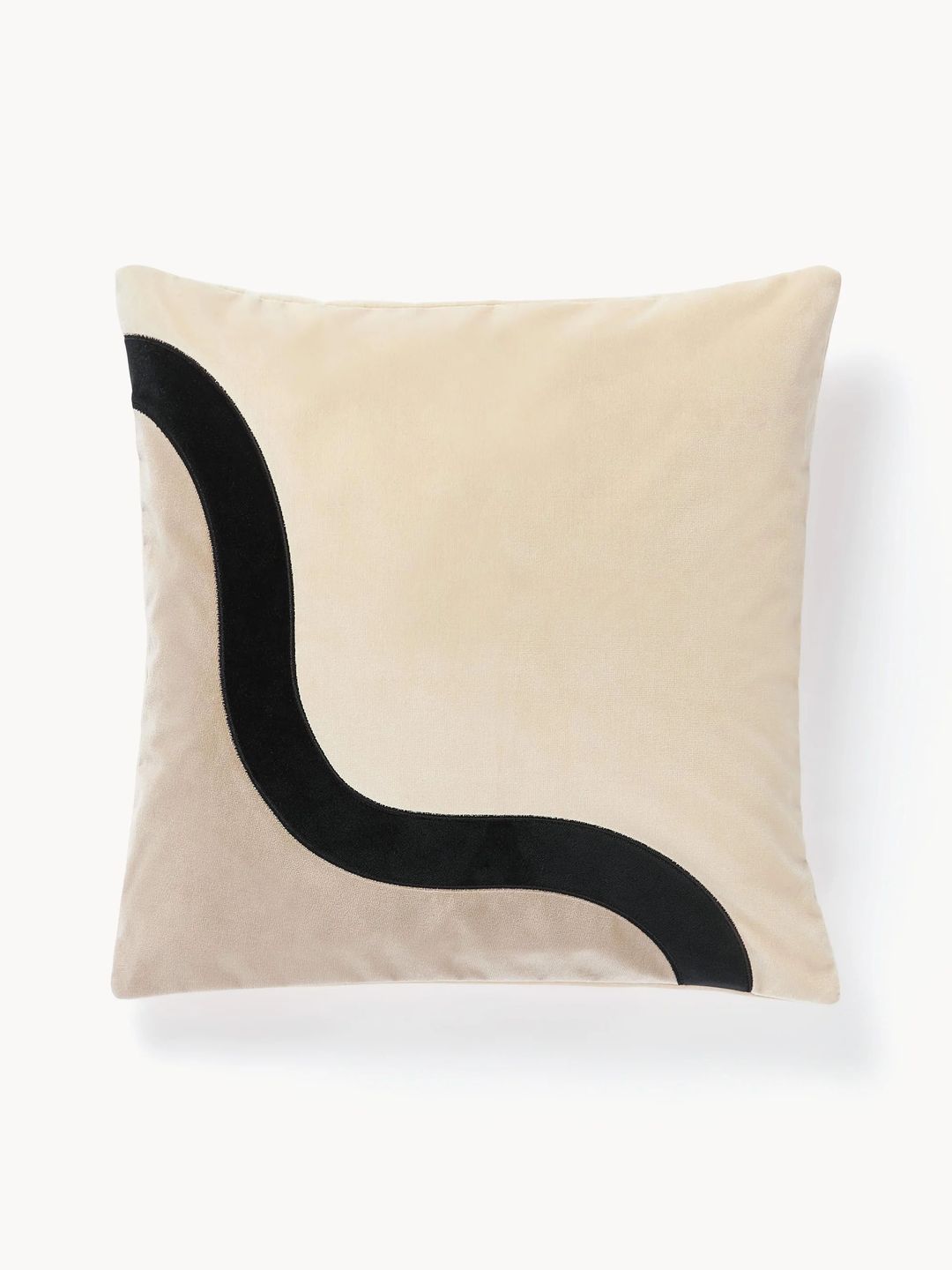 coussin beige motif graphique
