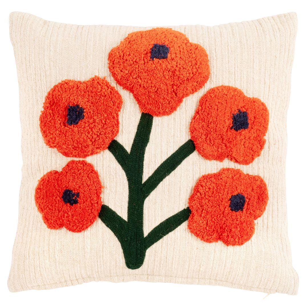 coussin déco fleurs