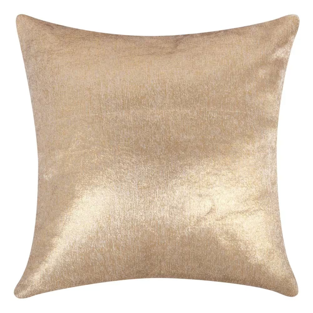 Coussin en velours doré 40x40