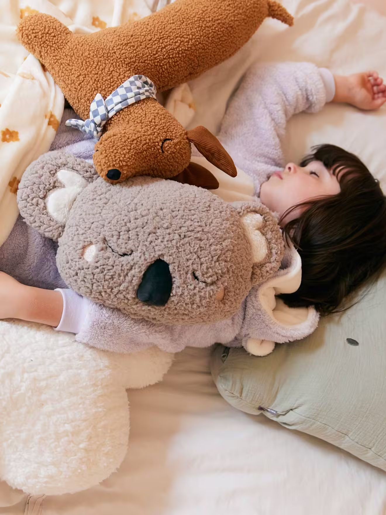 Coussin koala en sherpa