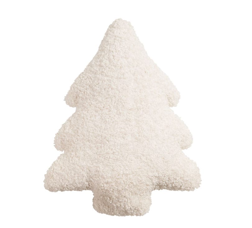 Coussin de Noël sapin blanc