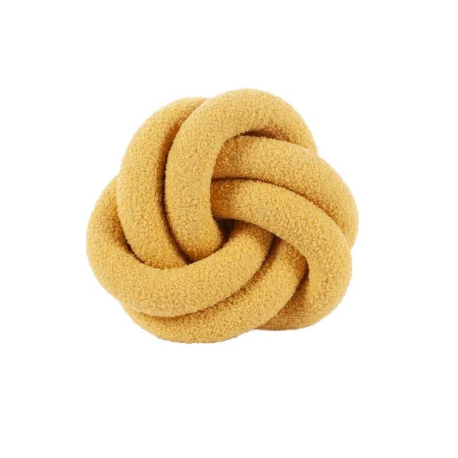 coussin noeud moutarde