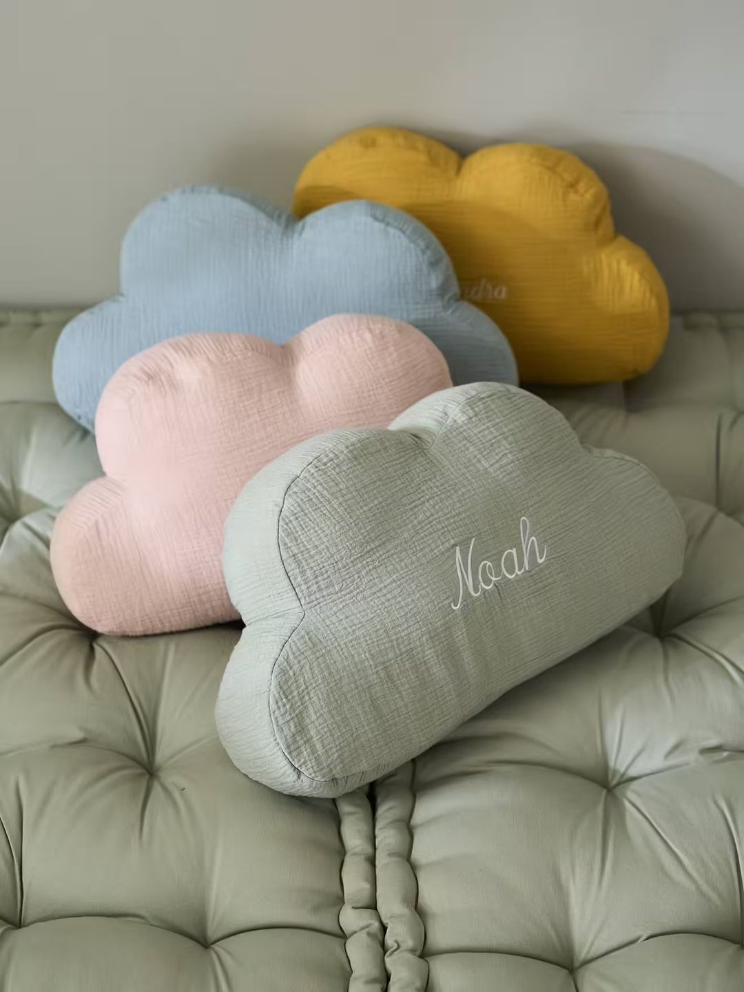 coussin nuage en gaz de coton à personnaliser