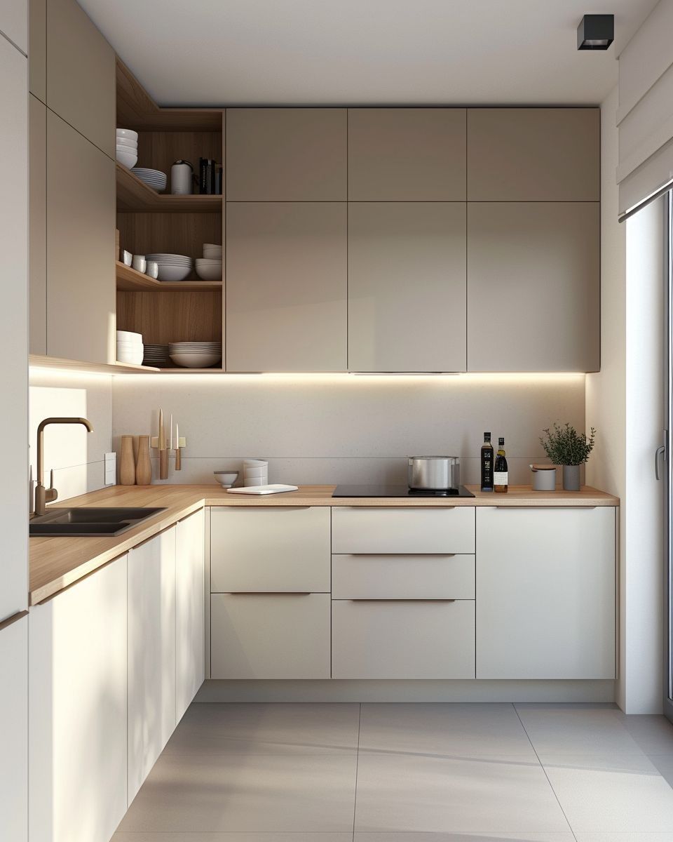 scandinave cuisine blanche et bois