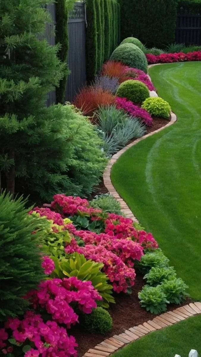 massif pavé jardin