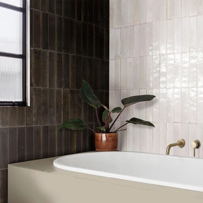 carrelage blanc effet zellige