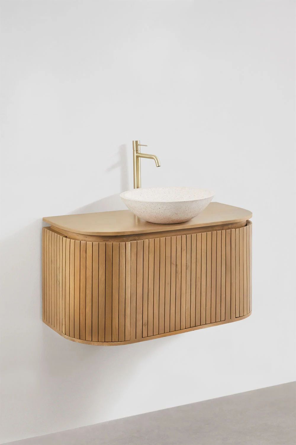 Ensemble de meuble de salle de bain en bois de manguier Analis