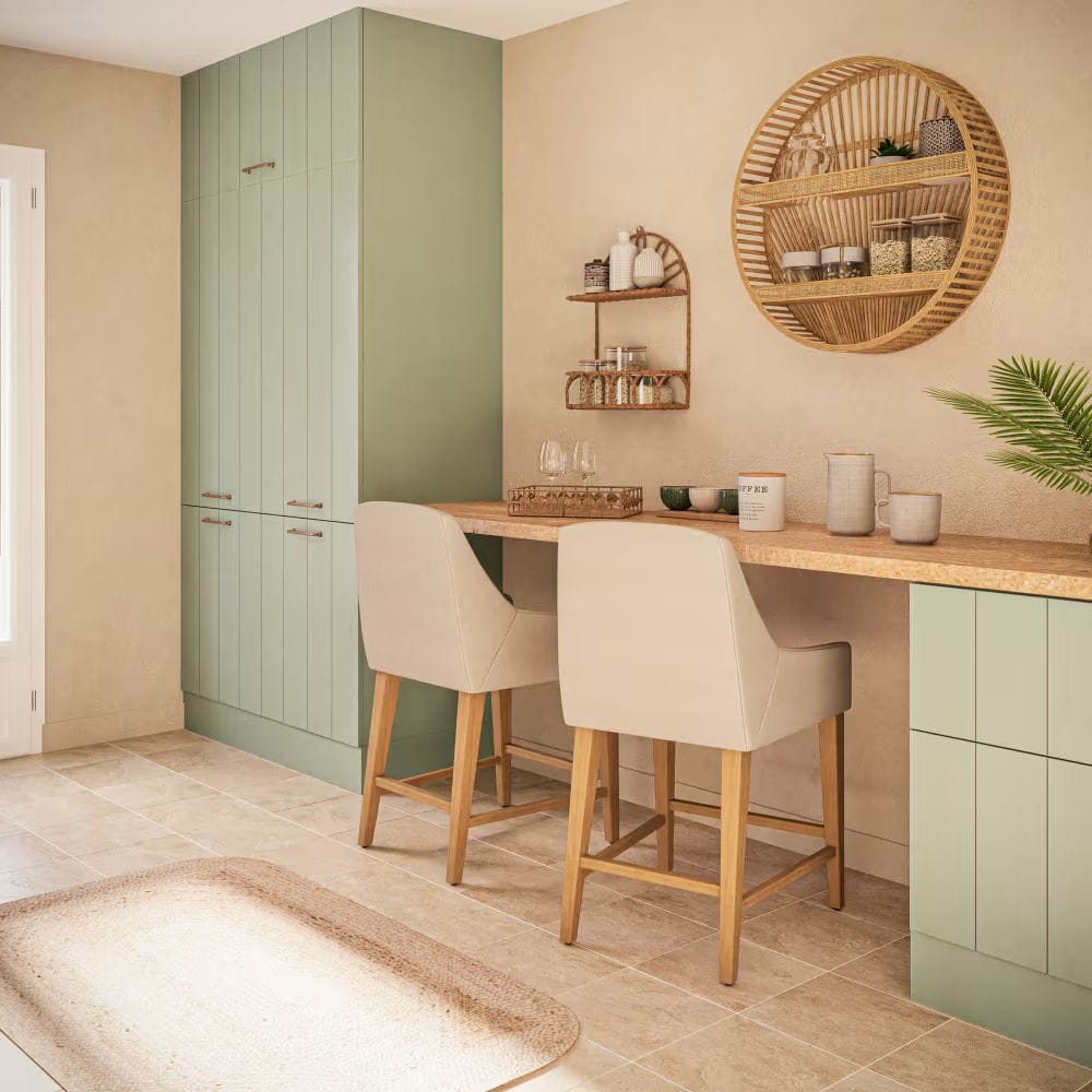 etagère murale ronde marron