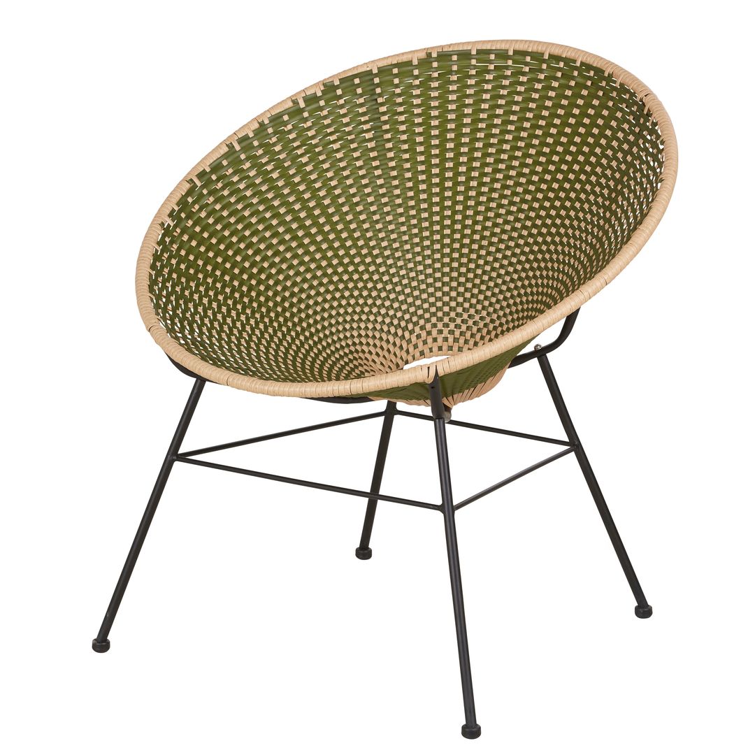 fauteuil acier noir et résine
