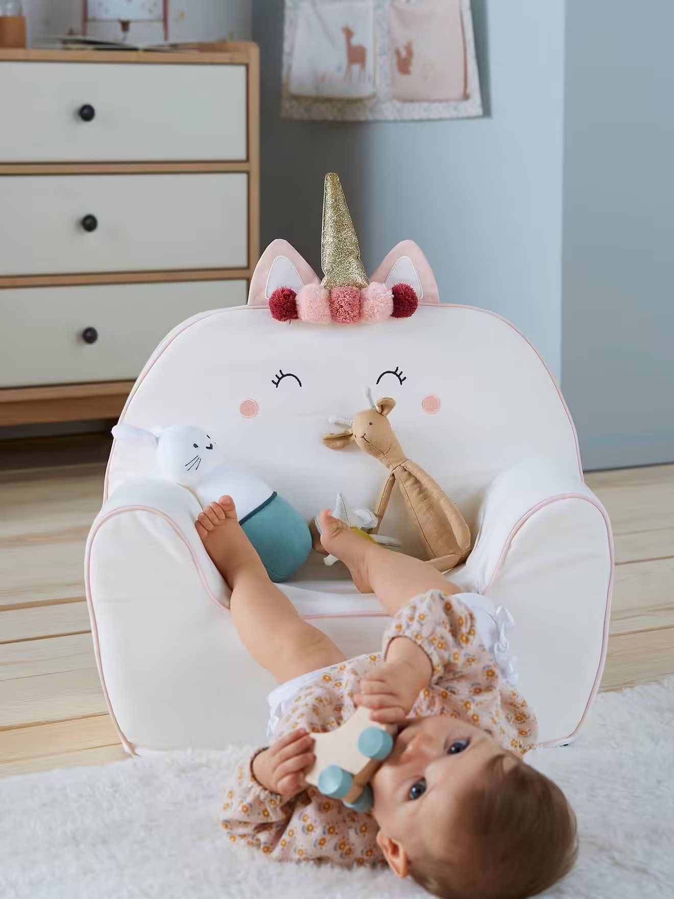 fauteuil en mousse personnalisable Licorne