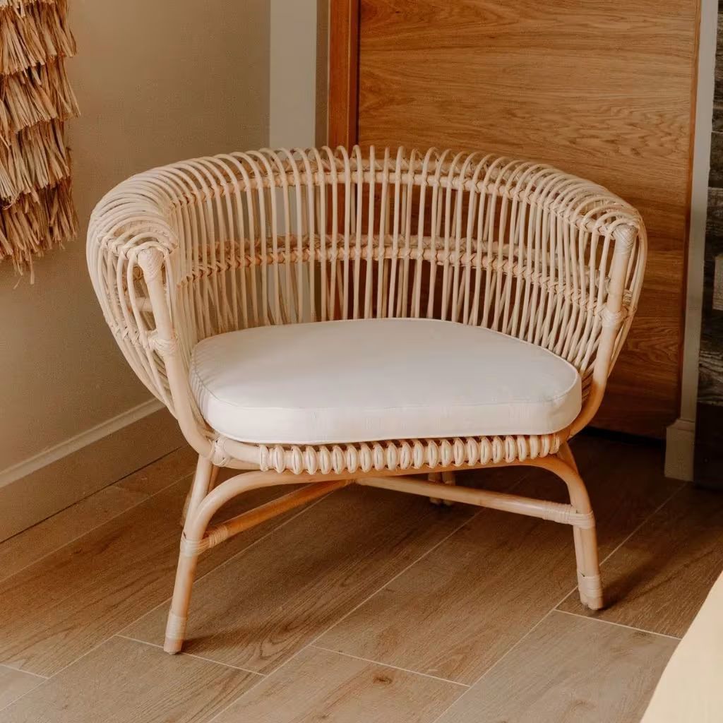 gros fauteuil rotin