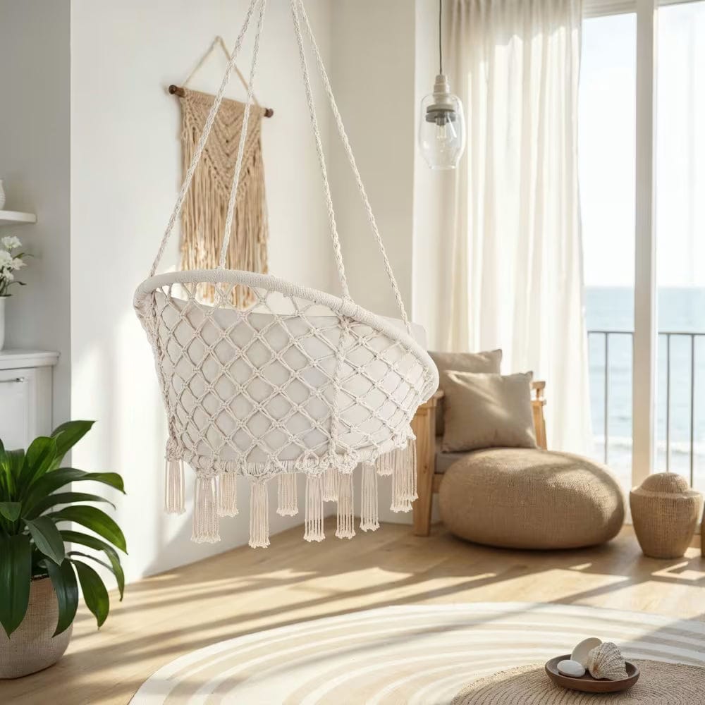 Fauteuil suspendu beige