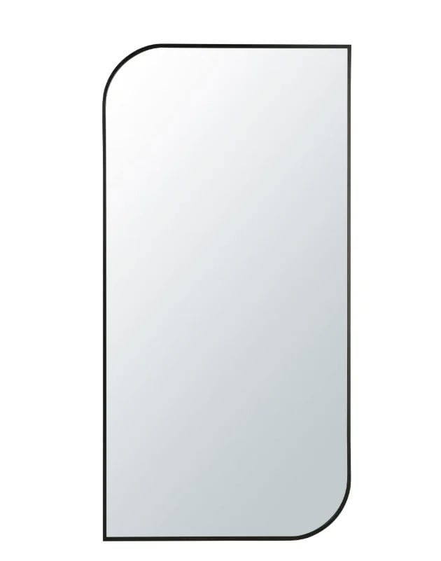 Grand miroir déstructuré aluminium noir 60x120