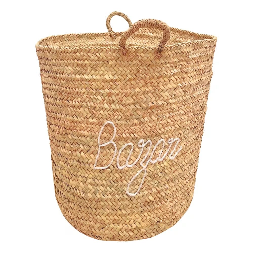Grand panier naturel bazar xl osier blanc