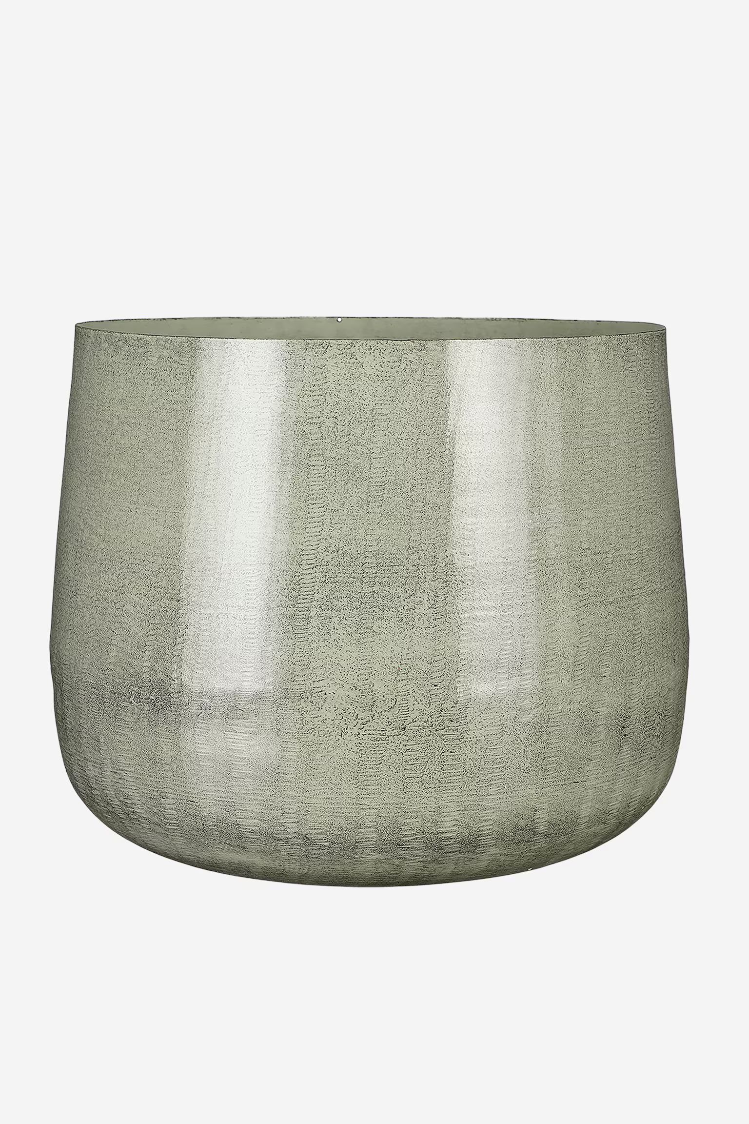 grand pot de fleurs en métal