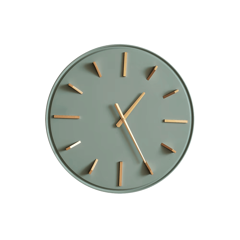 horloge vert sauge