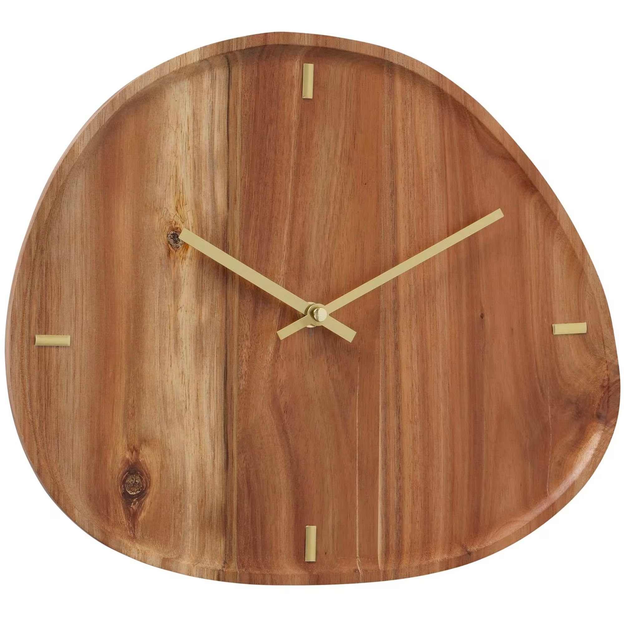 horloge murale originale en acacia